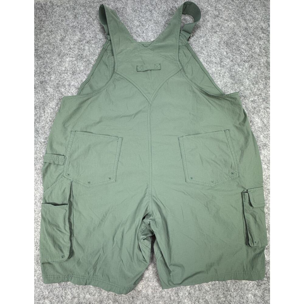 Duluth Trading Co Heirloom Gardening Overalls Womens XXL Green Ripstop Shorts - Picture 4 of 6